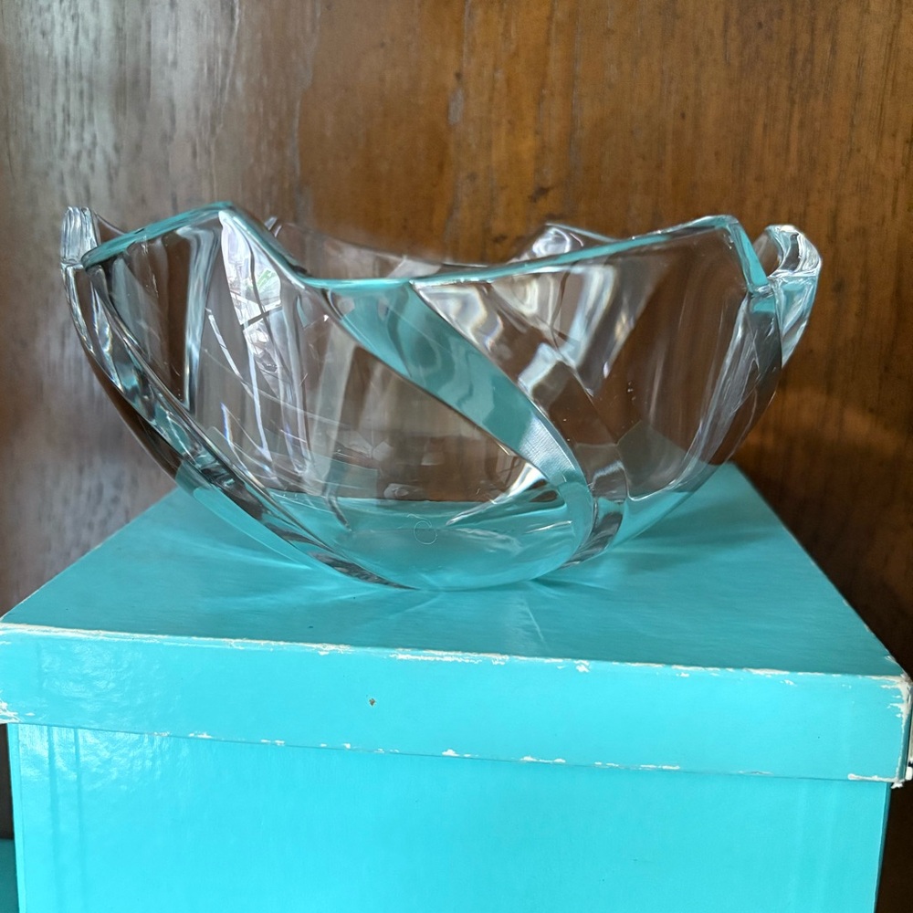 🏡 Tiffany & Co. Josef Reidel JR Clear Crystal Decorative Serving Bowl